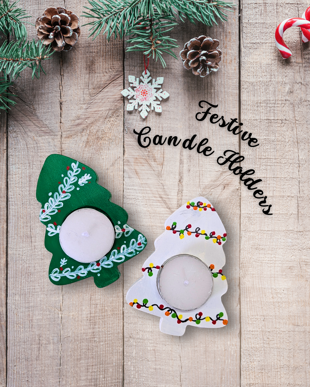 Festive Christmas Gift Set with Ornaments & Coasters