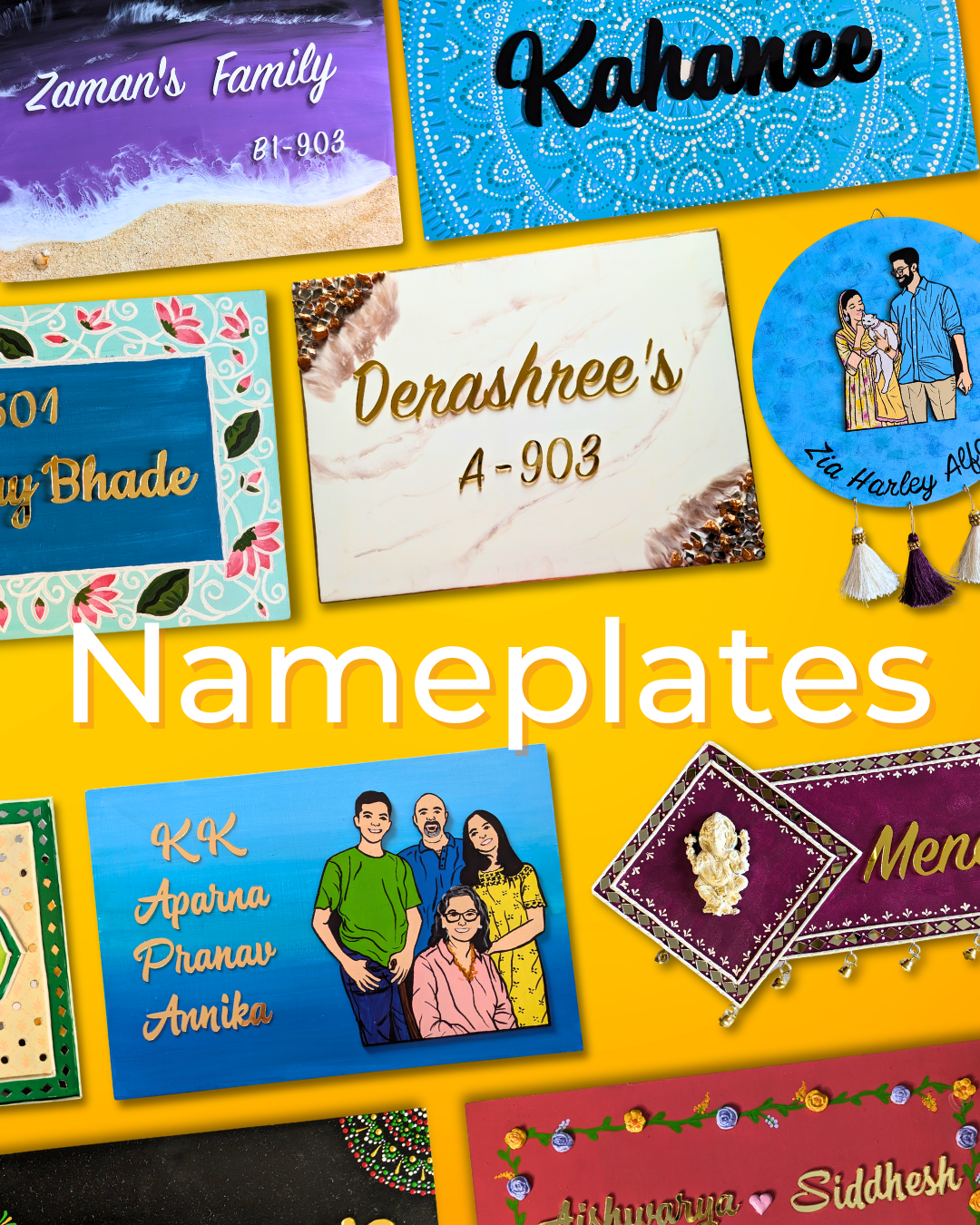Personalised Handcrafted Name Plates