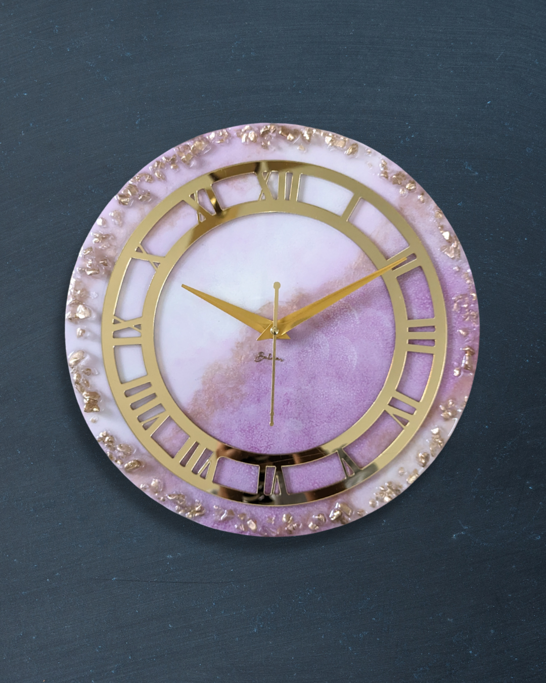 Geode Wall Clock - Pink