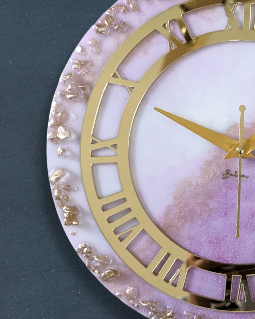 Geode Wall Clock - Pink