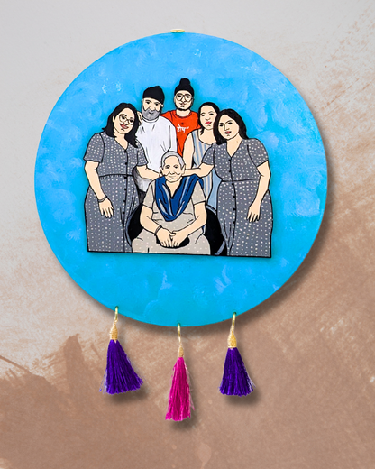 Personalised Caricature Wall Art - Family