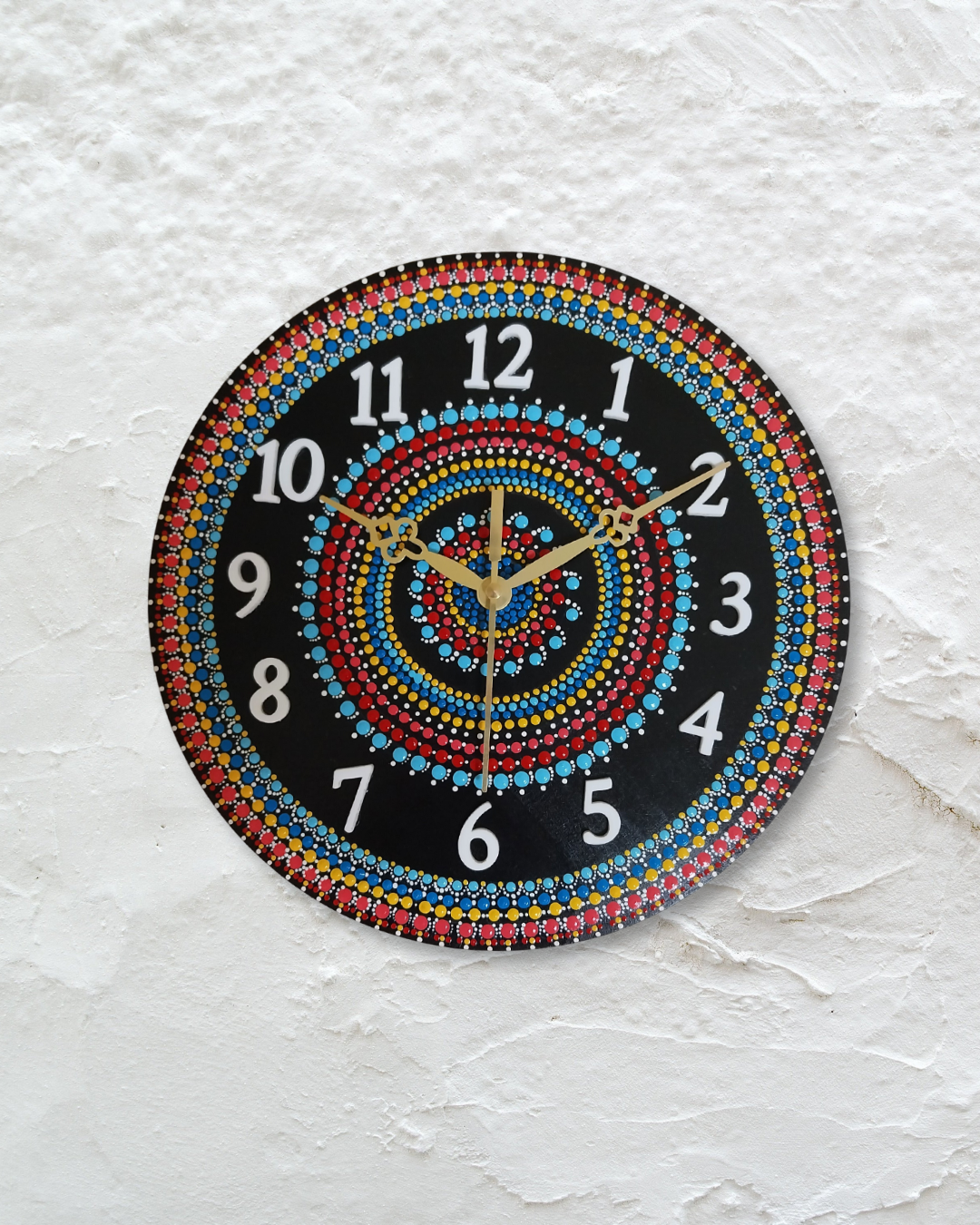 Black Mandala Wall Clock