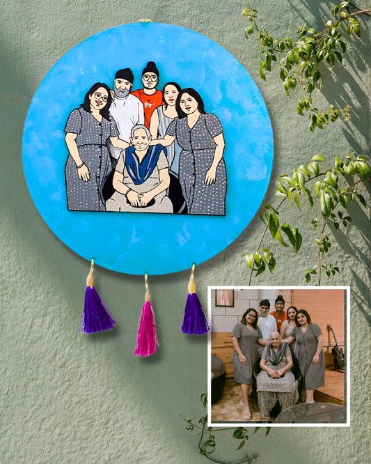 Personalised Caricature Wall Art - Family