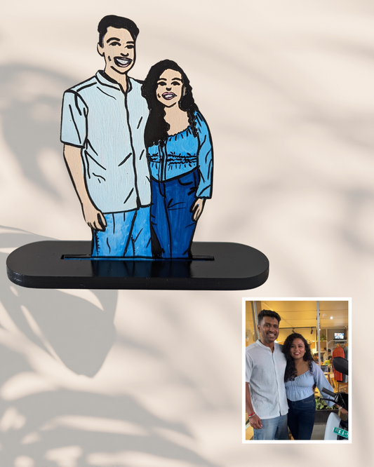 Personalised Hand-Painted Desk Caricature