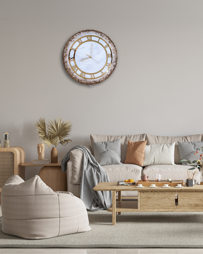 Geode Marble Finish Wall Clock
