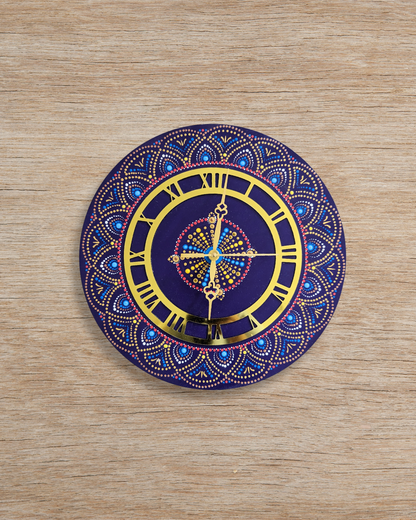 Mandala Wall Clock - Blue