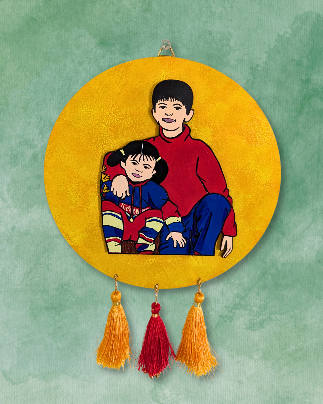 Personalised Caricature Wall Art - Siblings