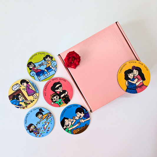 Hand-painted Sibling Magnets