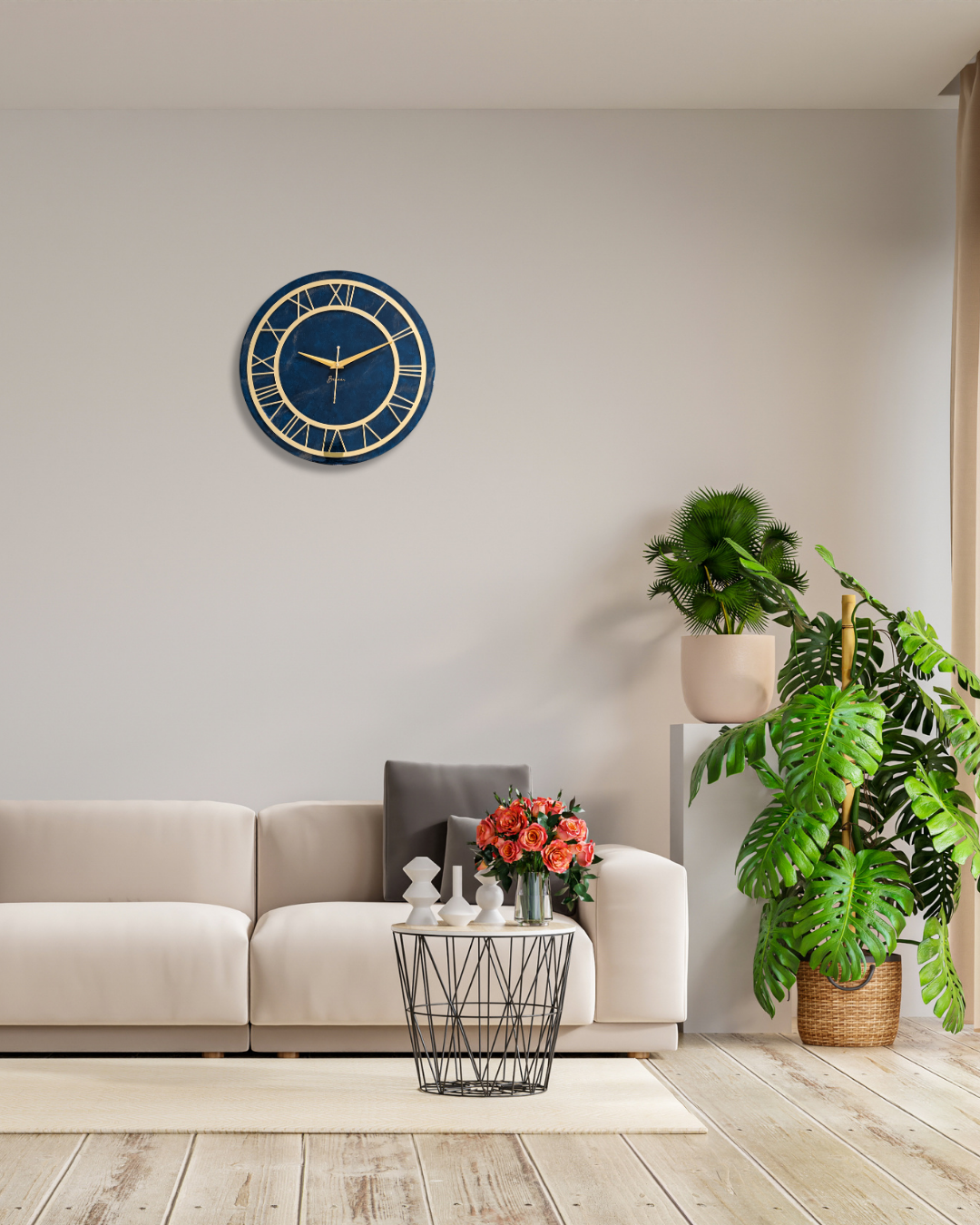 Emerald Resin Wall Clock