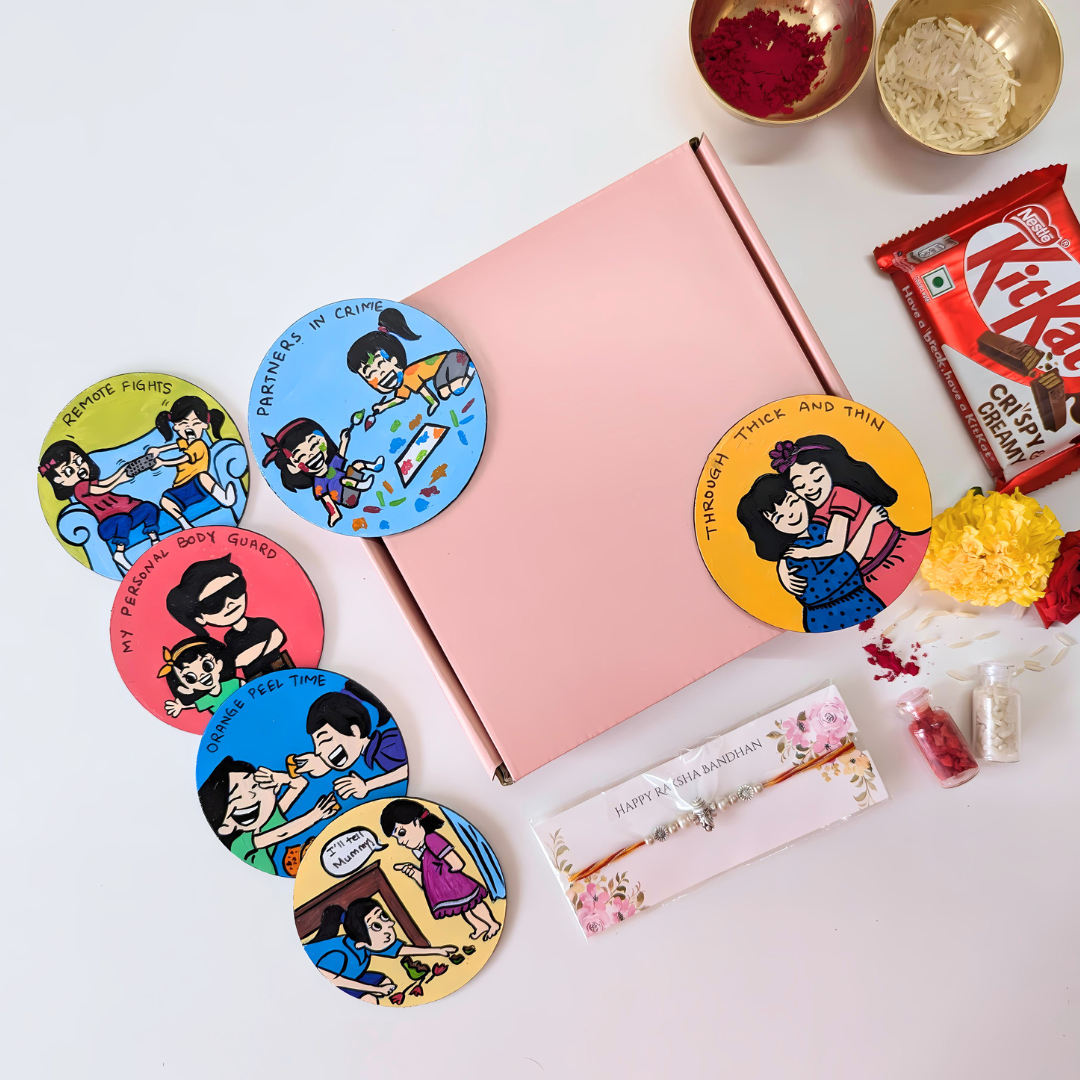 Rakhi Gift Hamper showing all items in the hamper