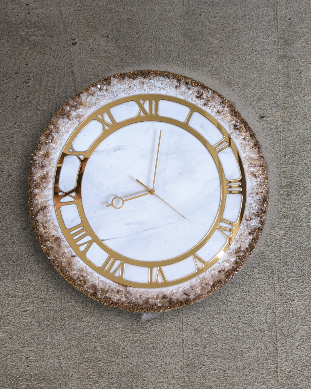 Geode Marble Finish Wall Clock