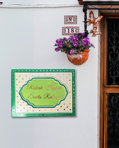 Lippan Mirror House Name Plate