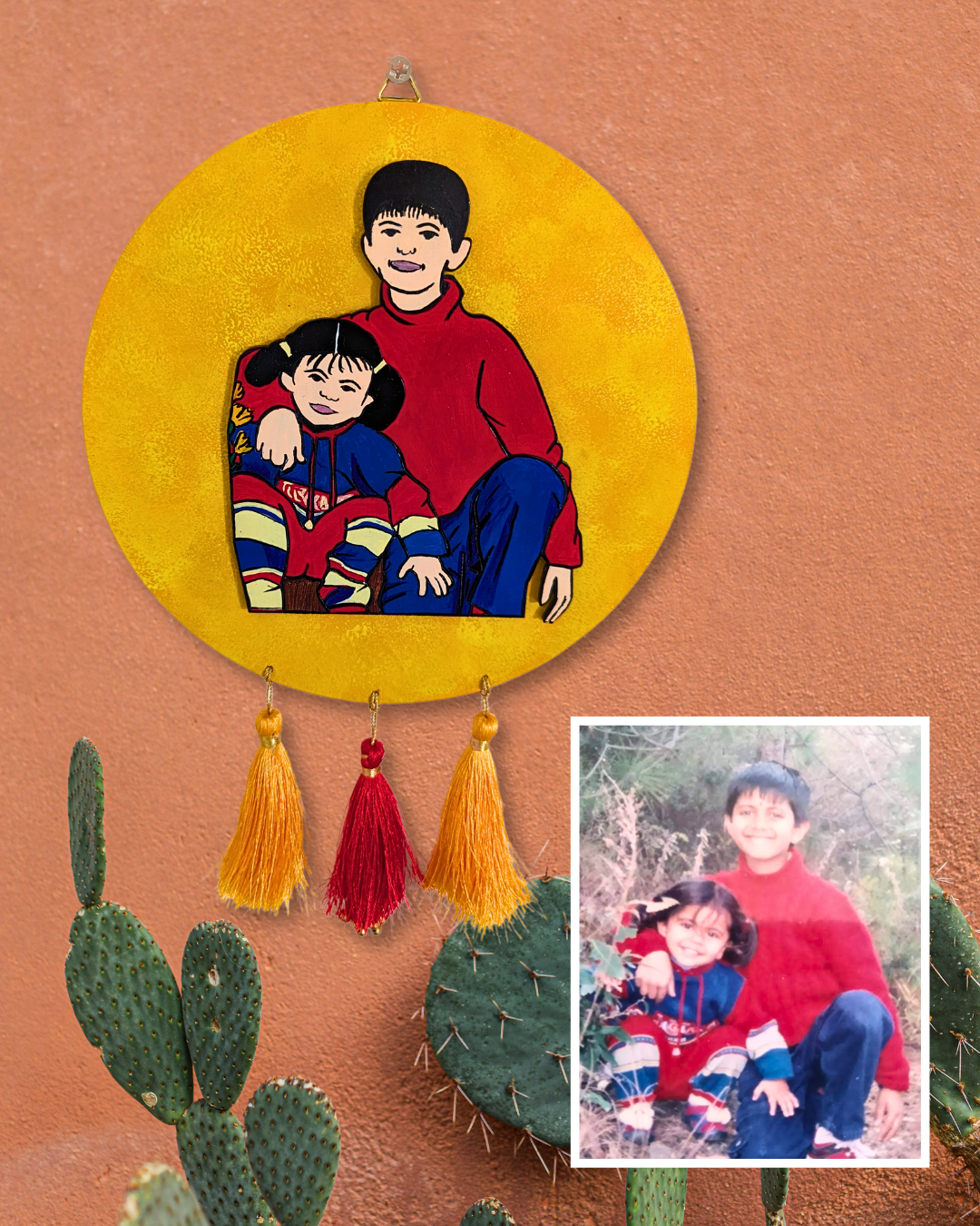 Personalised Caricature Wall Art - Siblings