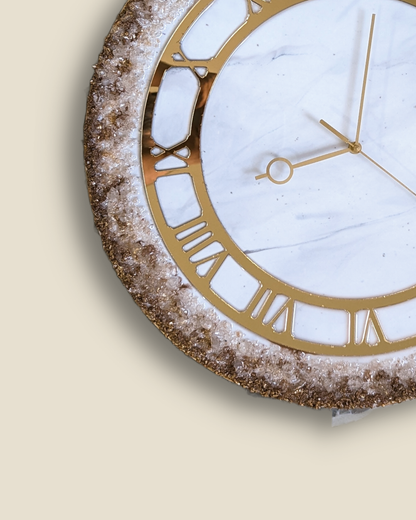 Geode Marble Finish Wall Clock