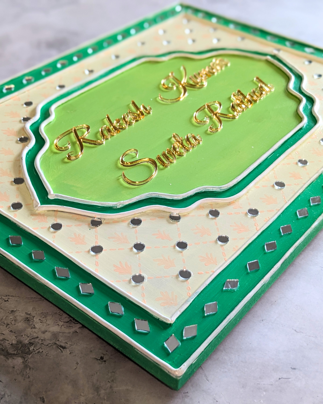 Lippan Mirror House Name Plate