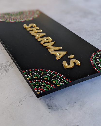 Corner Mandala House Name Plate