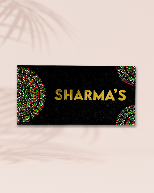 Corner Mandala House Name Plate