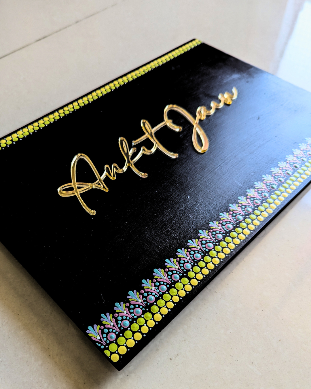 Border Mandala House Name Plate