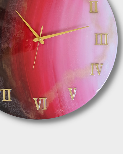 Pink Resin Wall Clock