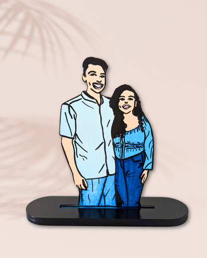 Personalised Hand-Painted Desk Caricature