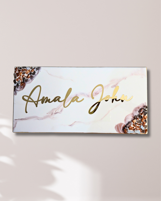Geode House Name Plate