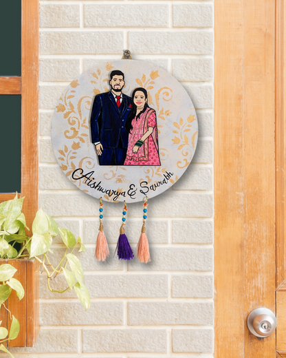 Caricature House Name Plate with Tassels